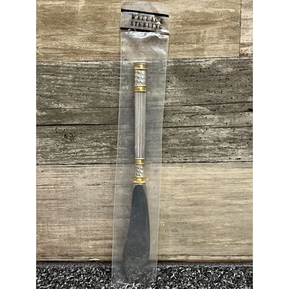 Aegean Weave Gold by Wallace Sterling Silver Handle Master Butter 7 1/4